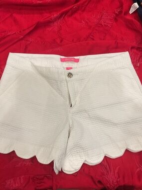 Lily Pulitzer Scalloped White Shorts